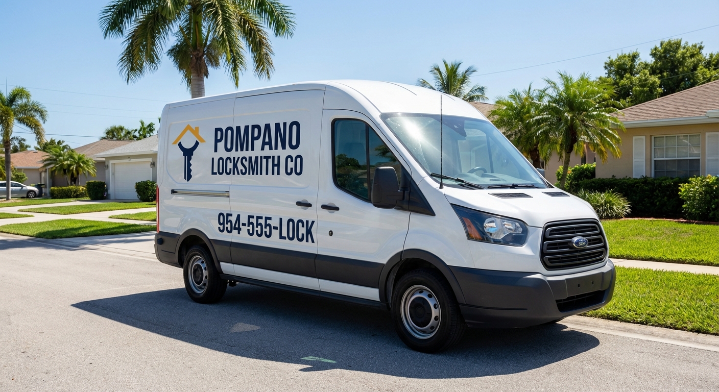 Pompano Locksmith Co mobile service van serving Broward County